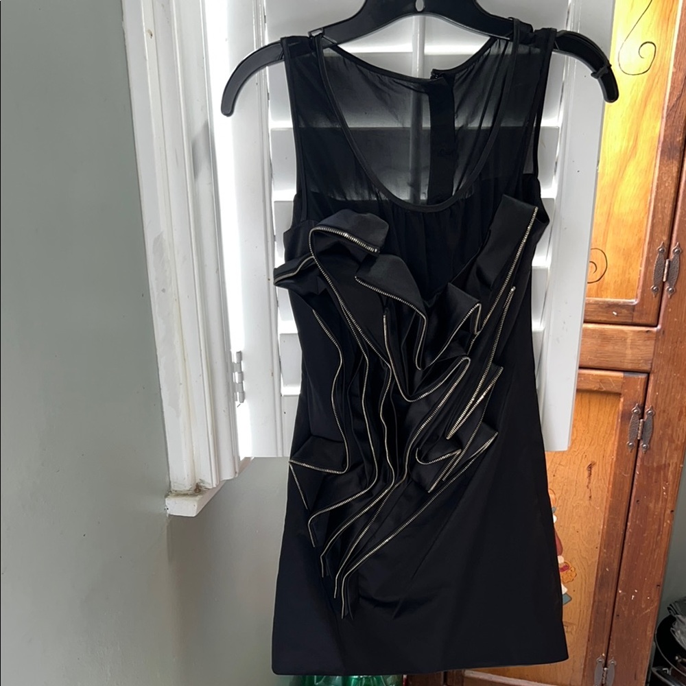 Elegant Black Ruffled Dress